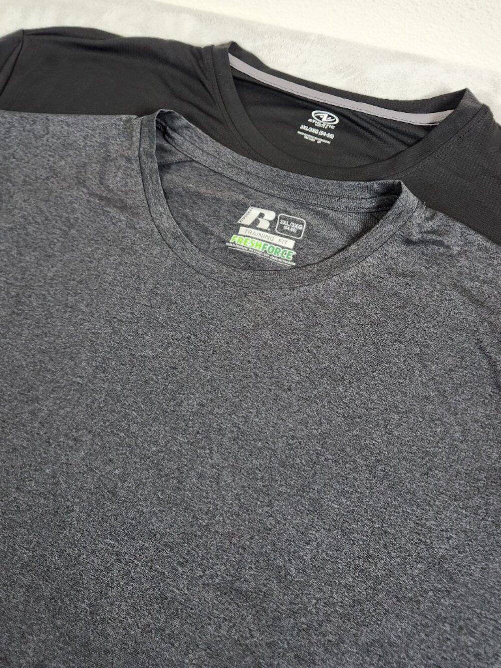 Russell Men's Training Fit T Shirts Size 3XL Lot of 2 with Athletic Works NEW